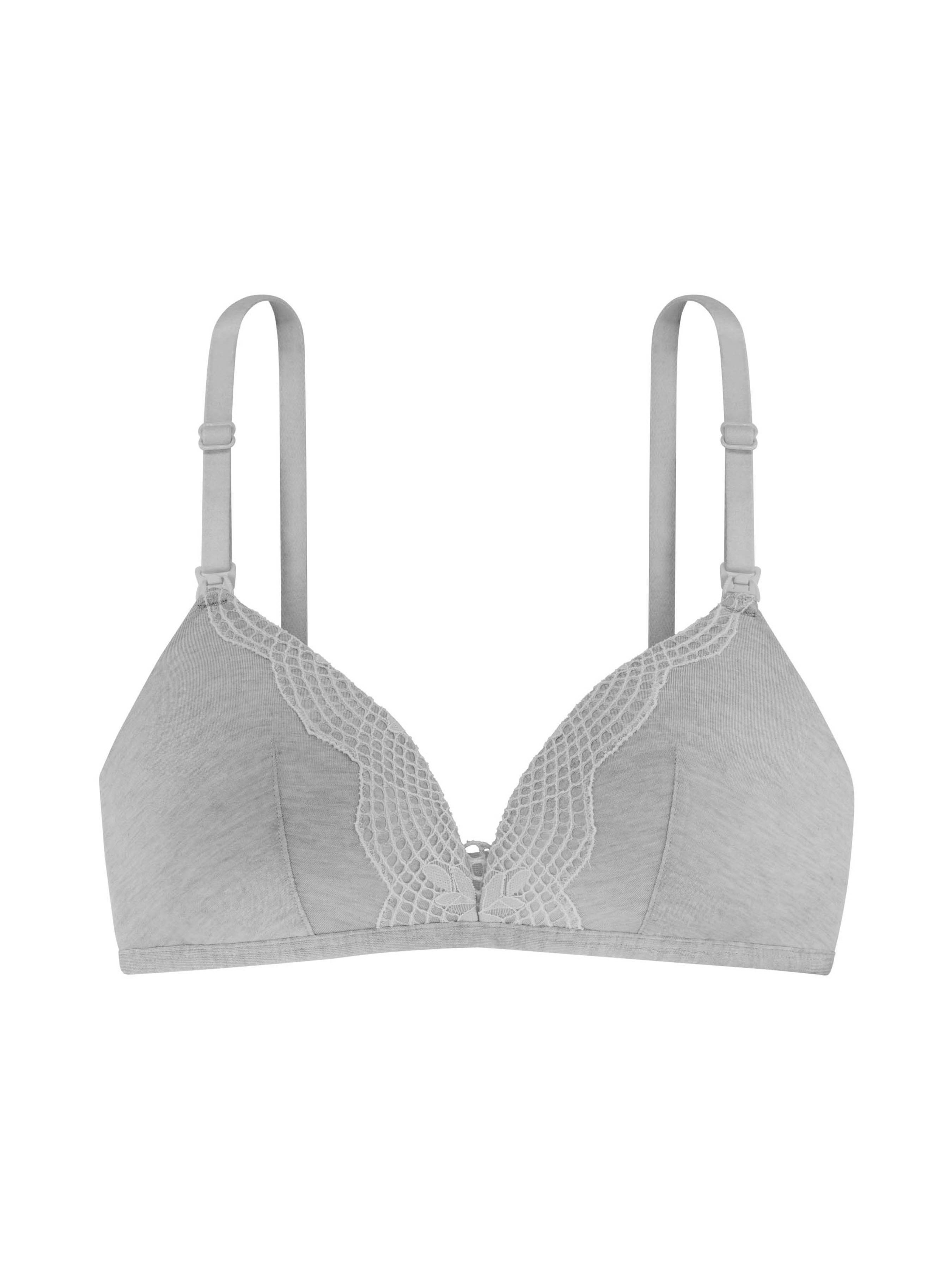 Trishnaa Daily Bra Non Padded Wire Free High Coverage Moulded Cup (Dark  Grey Melange-36C)