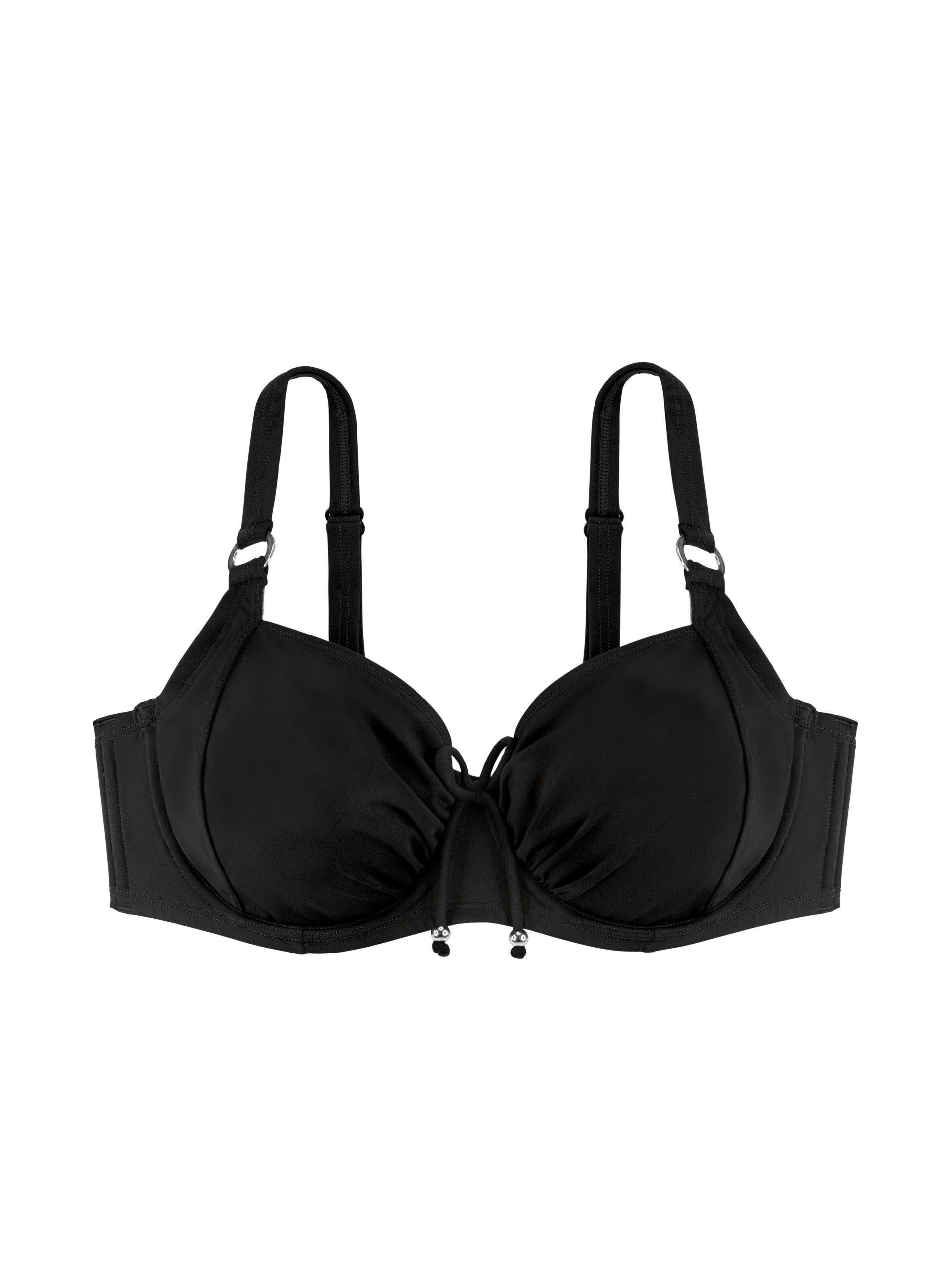 Black Printed Printed Underwire Bikini Top X24218
