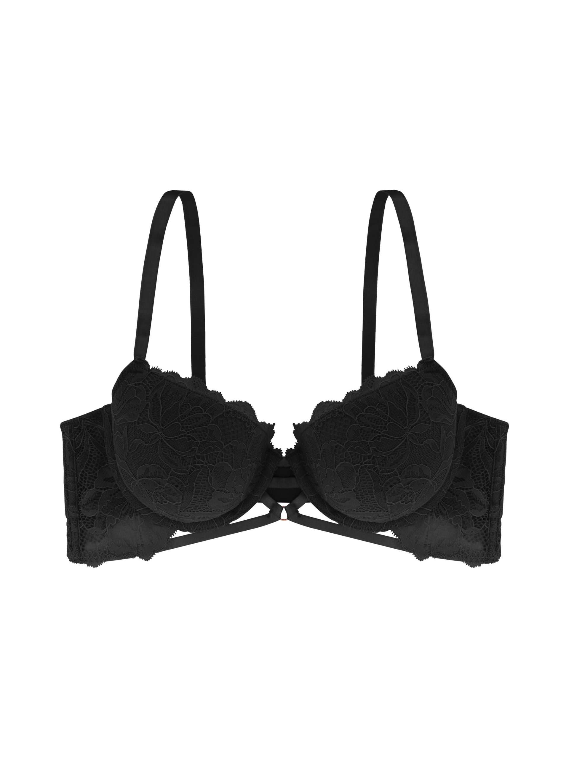 M&S Total Support Non-Wired Mesh lace bra Black sizes 36 - 42 B C D DD E  cups (36D) : : Everything Else