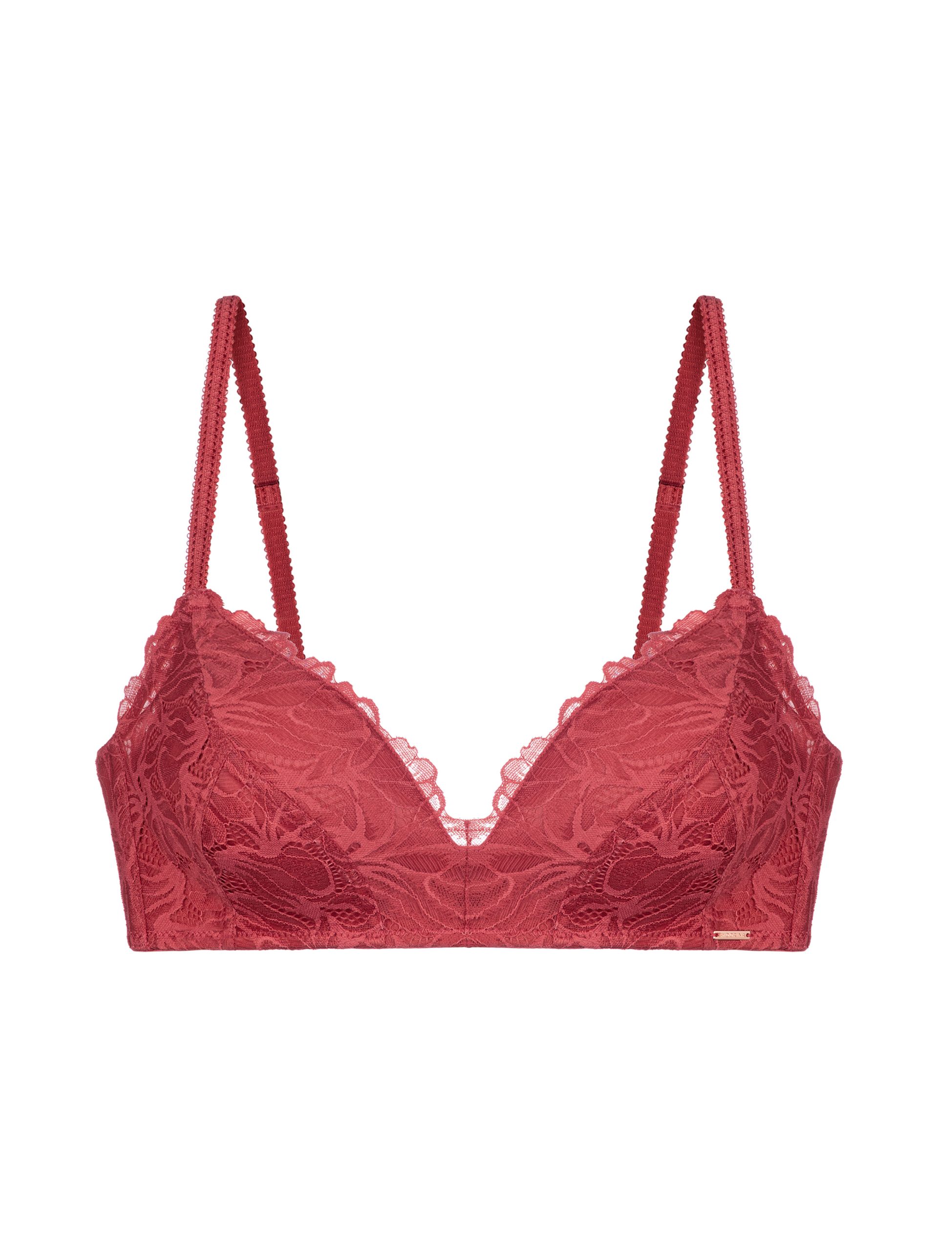 Bali One Smooth U Light Lift Lace Bra 40D, Nightfire Red at  Women's  Clothing store