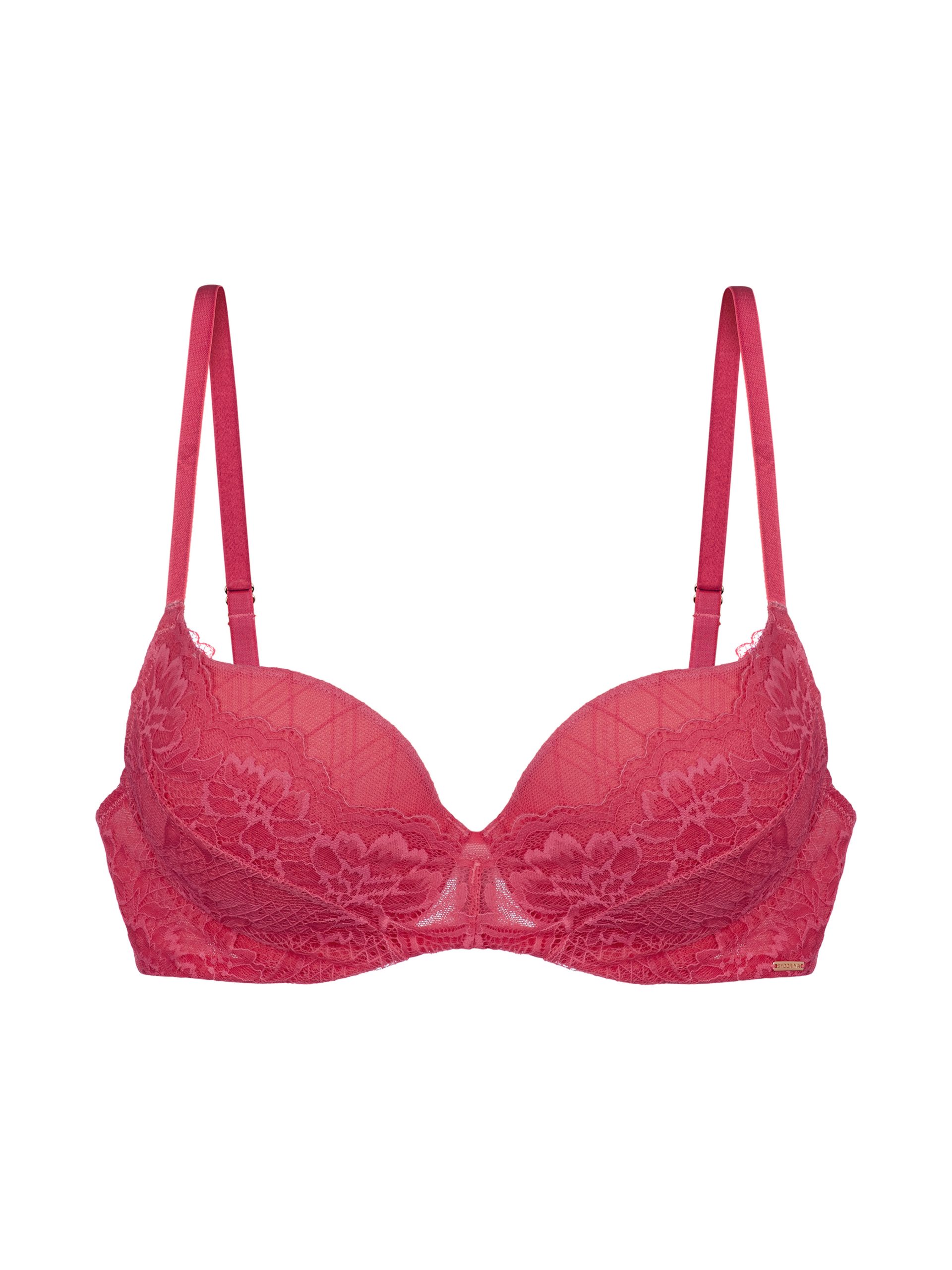 Phyllis Powder pink Butterfly Lace cross Tulle Bra