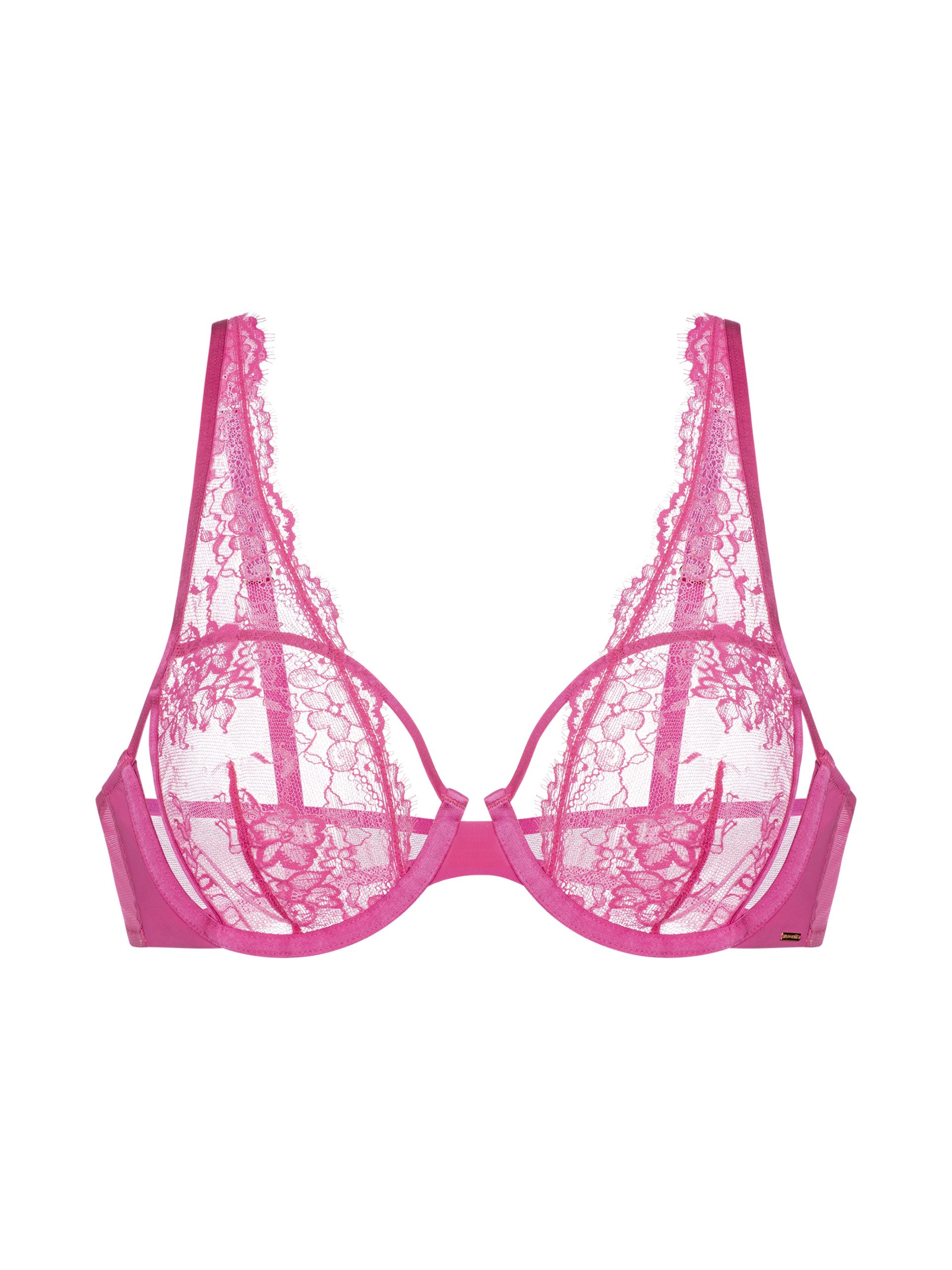 Vita Graphic Lace Soft Bra  Fuchsia Pink – LoversLand
